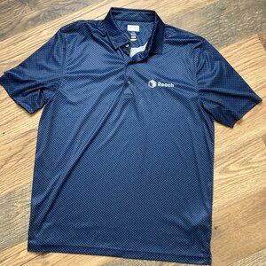 Greg Norman Polo Shirt Mens L Blue/Navy  ML75 PlayDry Golf Performance Stretch